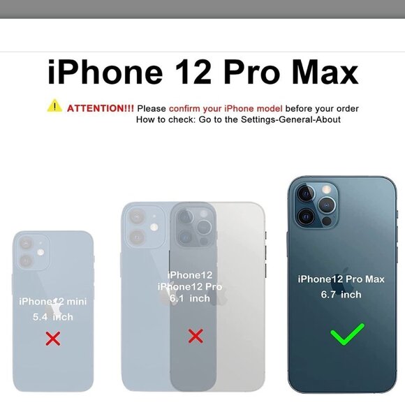 Ornarto Shockproof Protective Phone Case for 6.7" iPhone 12 Pro Max - Purple NWT - Picture 4 of 7